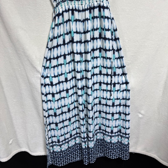 Joseph Ribkoff - Women's Dress Size 10 Vanilla & Blue Slit Maxi 202218 Canada - Picture 9 of 10